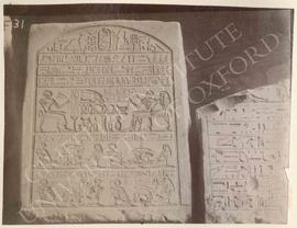 [Left] Stela of Senbi, temp. Amenemhet III, provenance not known, now in Florence, Museo Archeolo...