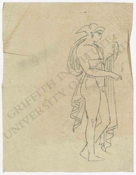 Standing figure of Hermes in winged hat (petasos)