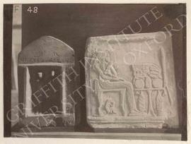 [Left] Stela of Rensoneb and his wife Senedjetenmenat, Middle Kingdom, from Naqada, now in Floren...