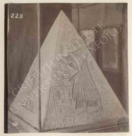 Pyramidion of Ramosi (Theban Tomb 7), New Kingdom, from Deir el-Medina, now in Turin, Museo Egizi...