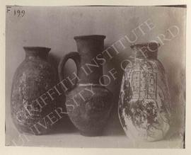 [Left] Painted vase of Neferamun, pottery, provenance not known, now in Florence, Museo Archeolog...