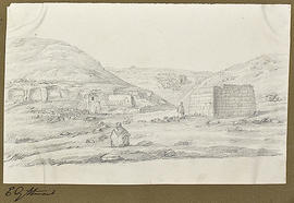 George A. Hoskins Drawing - el-Kab