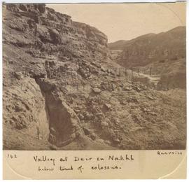 [142] Valley at Deir en Nakhl below tomb of colossus.