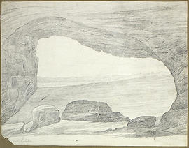 George A. Hoskins Drawing - Landscape (perhaps Soleb)