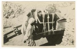 Egyptian team transporting chests