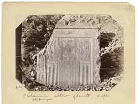 [635] Ptolemaic altar of basalt. Koft. XIII Dionysos
