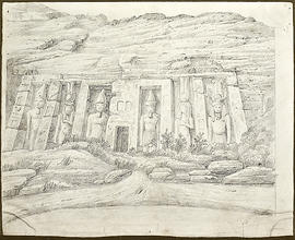 George A. Hoskins Drawing - Abu Simbel