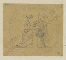 Seated female figure with nude child on her lap