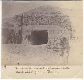 [207] Tomb with ancient retaining walls. Shekh Abd el Gurneh, Thebes.