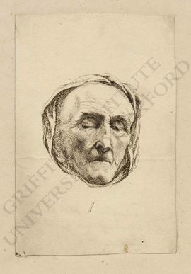 Portrait (frontal view) of Sir Long Thomas Roberts, based on a death mask made by Joseph Nolleken...