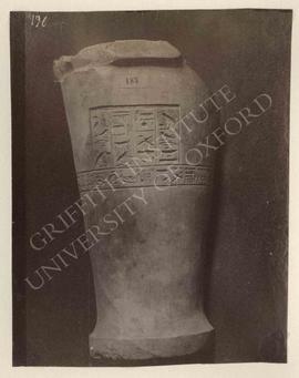 Vase of Maanakhtuf, calcite, from Deir el-Medina, now in Turin, Museo Egizio, Cat. 3322