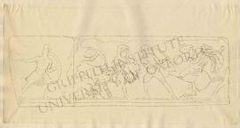 Marble slabs of the Amazon frieze from the Mausoleum of Halicarnassus (London, British Museum, re...