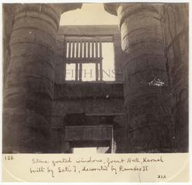 [186] Stone grated window, Great Hall, Karnak