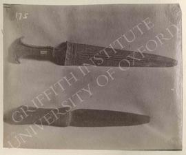 [Upper] Dagger, bronze, not identified, now in Turin, Museo Egizio; [lower] knife, bronze, not id...