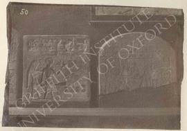 [Left] Stela of Sebekaa-hotep, sandstone, 1st Int. Period, provenance not known, now in Florence,...