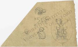 Four designs of children (crouching and fighting) and design of Britannia breaking her bonds