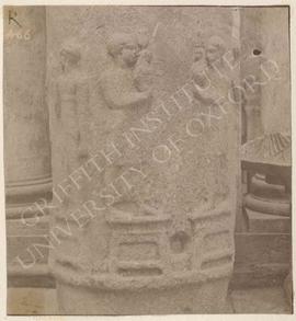 Columns with offering-bringers in high relief, Graeco-Roman, provenance not known, now in Rome, M...