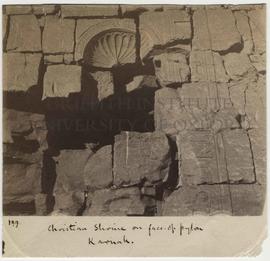 [199] Christian Shrine on face of pylon Karnak.