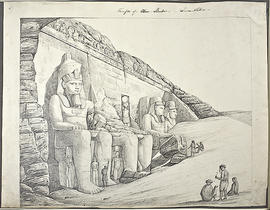 George A. Hoskins Drawing - Abu Simbel