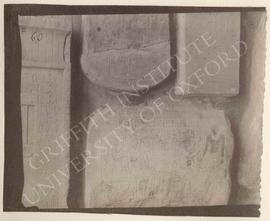 [Left] False door of Kausut, Old Kingdom, provenance not known, now in Florence, Museo Archeologi...