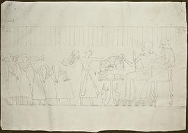 George A. Hoskins Drawing - Thebes, West Bank. Tomb TT 50