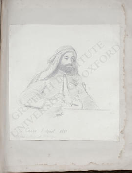 Cairo, portrait of George Lloyd sketched by Prince Alexis Soltykoff