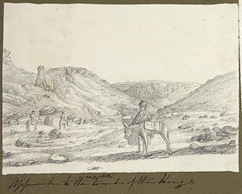 George A. Hoskins Drawing - Thebes. West Bank. Valley of the Kings