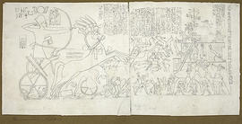 George A. Hoskins Drawing - Thebes. West Bank. The Ramesseum