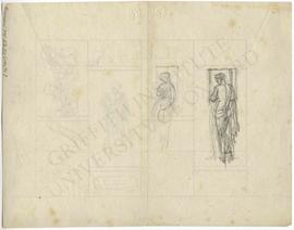 Two sketches of women by window