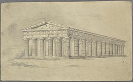 George A. Hoskins Drawing - Paestum (Poseidonia), Italy