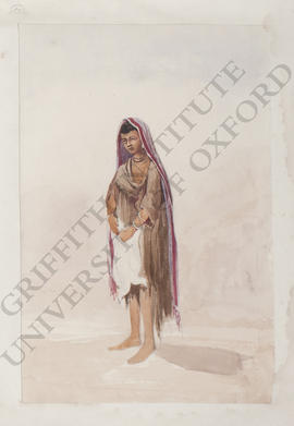 Egypt, portrait of a young woman holding two cockerels