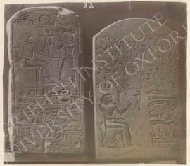 [Left] Stela of Nebimosi, dedicated by his brother Minnakt, early Dyn. XVIII, provenance not know...