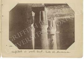[611] Capitals in rock tomb. Tell el Amarna.