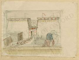 Egypt. Thebes. Temple with a festival procession (reconstructed view)