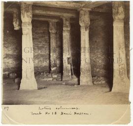 [117] Lotus columns. Tomb No 18 Beni Hassan.