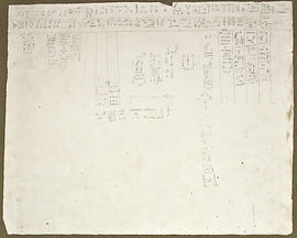 George A. Hoskins Drawing - Thebes. West Bank. Medinet Habu (probably)