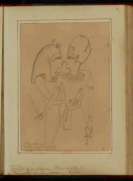 King and queen from Temple of Amada, Nubia