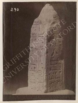 Upper part of the small obelisk of Ptahpa..., temp. Ramesses V, provenance not known, now in Bolo...