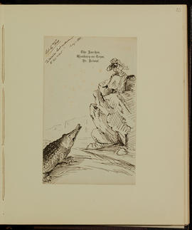 Woman and crocodile