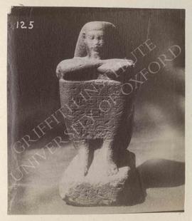Block-statue of Amenhotepu, Saite, from Heliopolis, now in Bologna, Museo Civico Archeologico, 1829