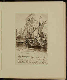 Letter with drawing of Venice