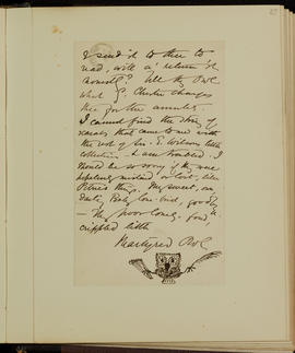 Letter signed 'Martyred Owl'