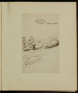 Woman sketching with crocodile