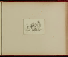 Two men with camel