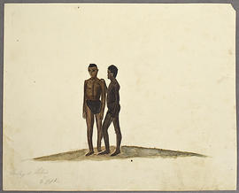 George A. Hoskins Watercolour - Study of Two Boys