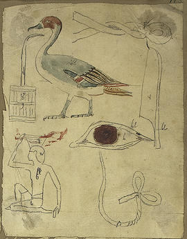 George A. Hoskins Drawing - Hieroglyphic Signs