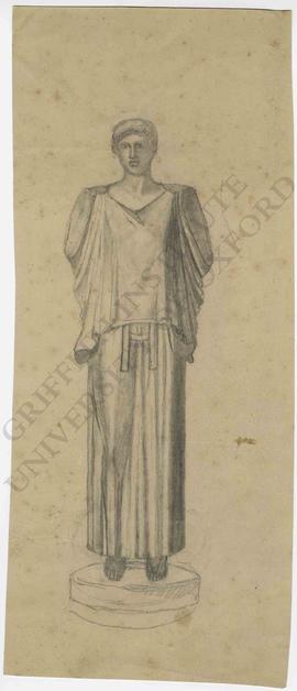 Armless female statue in classical dress