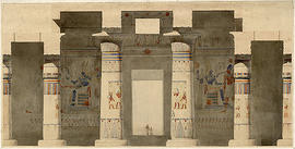 Hector Horeau Watercolour - Ramesseum