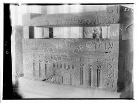 Sarcophagus of Khufuankh, with palace façade decoration, red granite, Dyn. IV-V, found south-east...