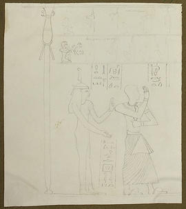 George A. Hoskins Drawing - Thebes, West Bank. Deir el-Medina